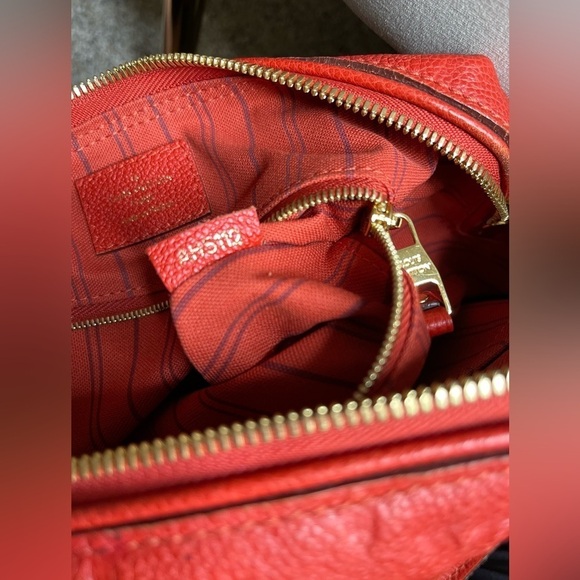 Louis Vuitton Empreinte Speedy Bandouliere 25 Purse Bag M40756 Red Monogram - Picture 11 of 12
